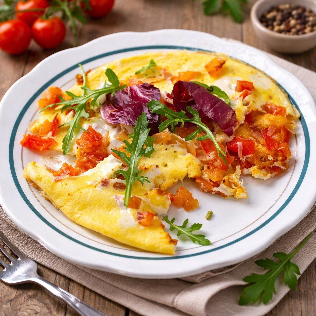 Яичница с помидорами