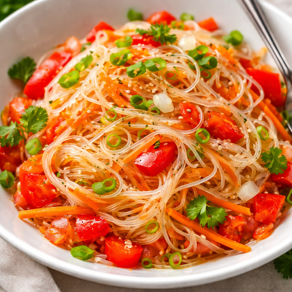 Салат с фунчозой