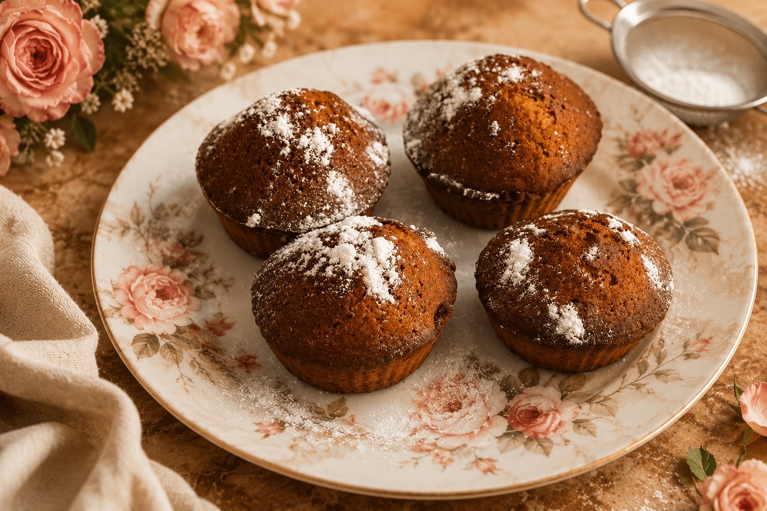 Кексы с арахисовой пастой Финики и кофе